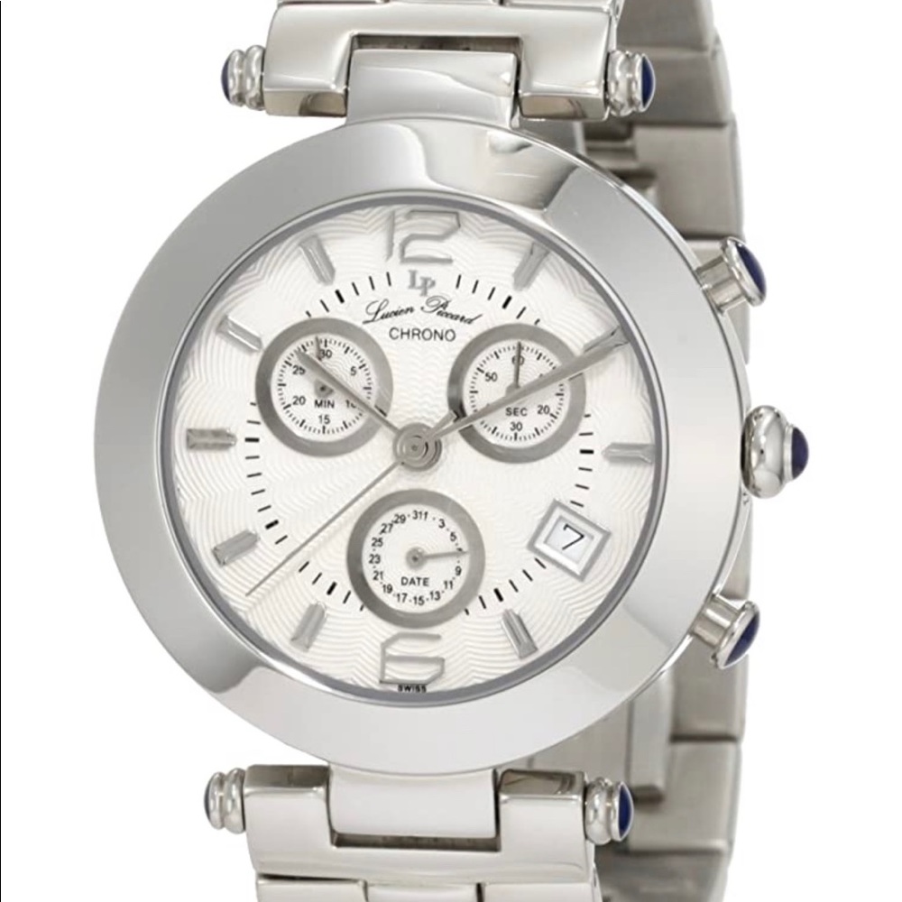 Lucien Piccard White Dial Stainless Steel Watch